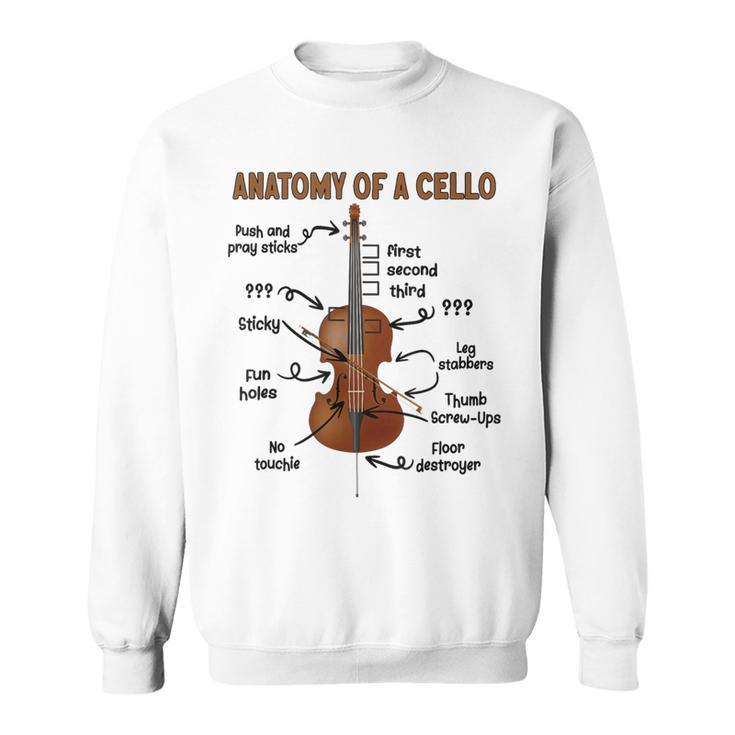 Anatomy Of A Cello Cellist Cello Lover Cello Player Sweatshirt