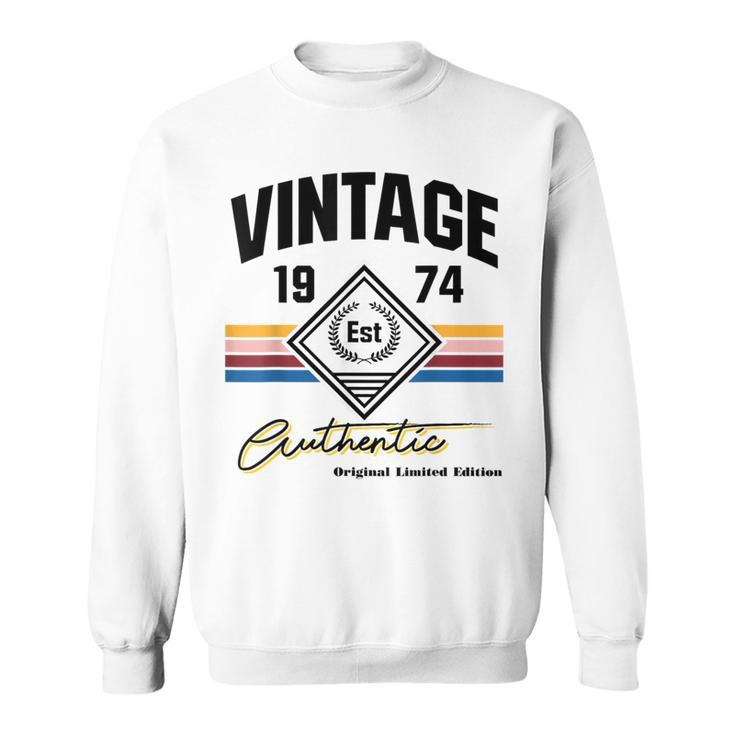 Authentic Vintage 1974 50Th Birthday For Men Sweatshirt