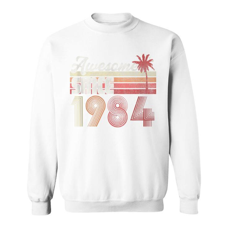 Awesome Since 1984 38Th Birthday Retro Vintage Sweatshirt