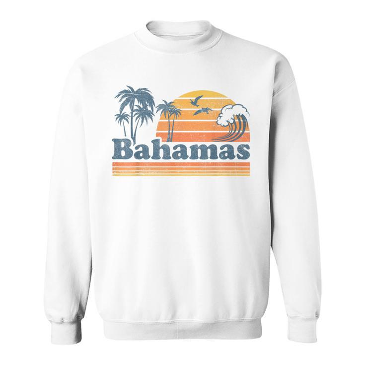 Bahamas Beach Summer Vacation Sunset Vintage 70'S Retro Sweatshirt