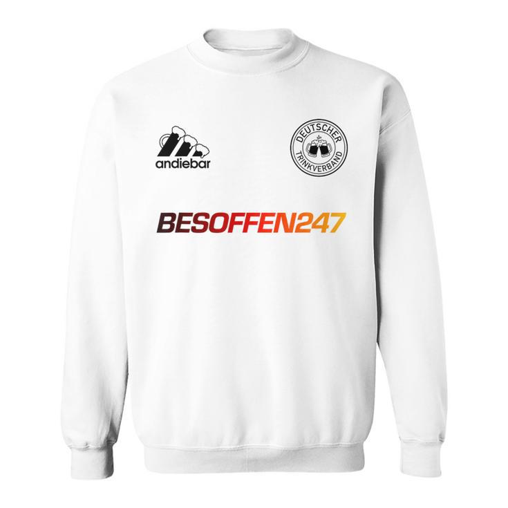 Besoffen247 Sauftrikot X Malle Trikot Deutschland Bier Sweatshirt