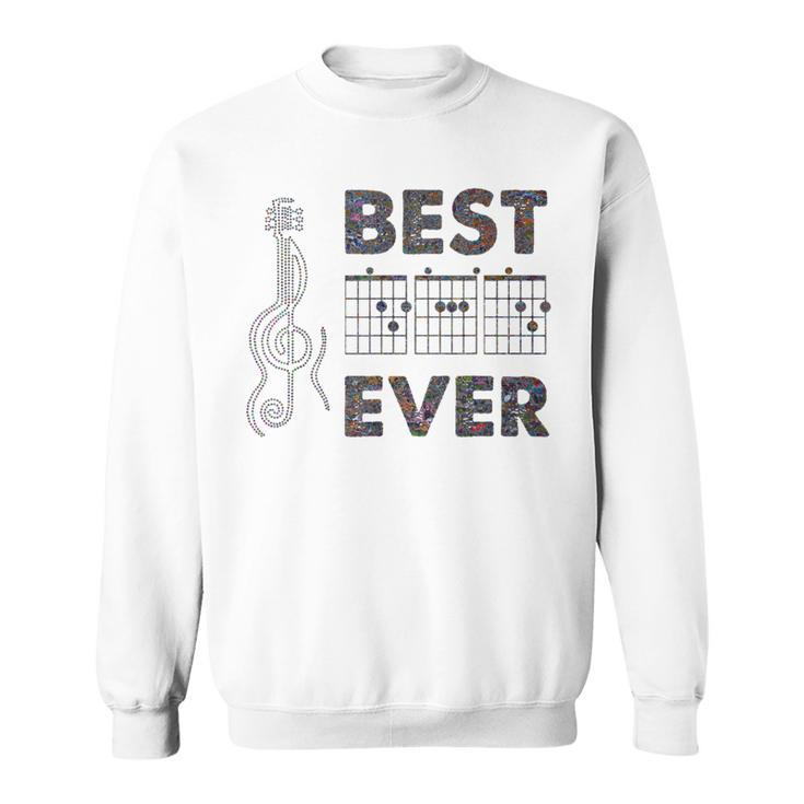 Best Dad Ever Electric Guitar Chords Fathers Day Sweatshirt
