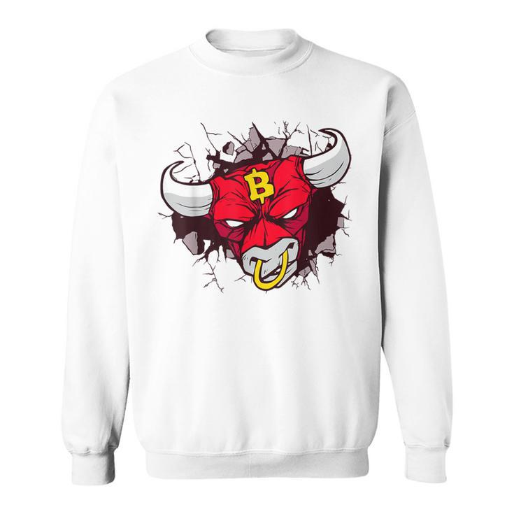 Bitcoin Bull Cryptocurrency Btc Sweatshirt