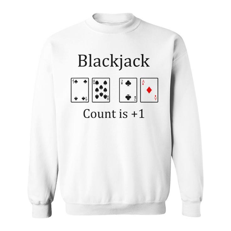 Blackjack 21 Game Card Counting Gambling Sweatshirt