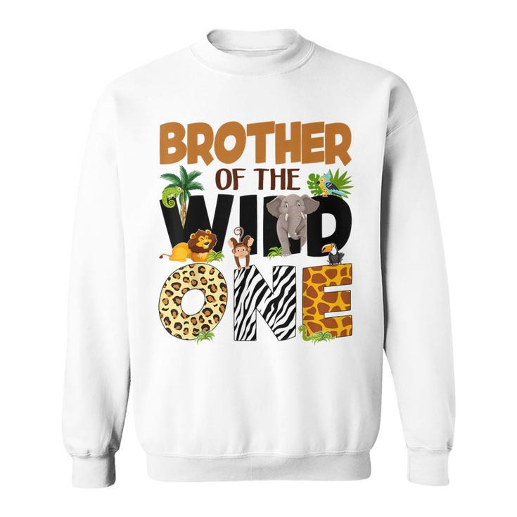 Brother Of The Birthday Wild One Safari Boy Family Matching Sweatshirt