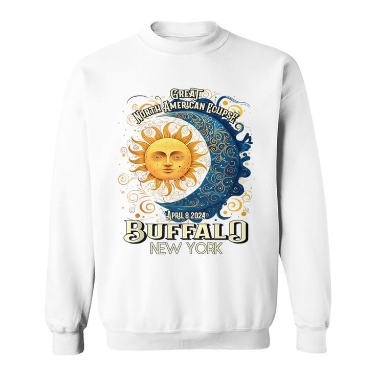 Buffalo New York 2024 Total Solar Eclipse April 8 Souvenir Sweatshirt