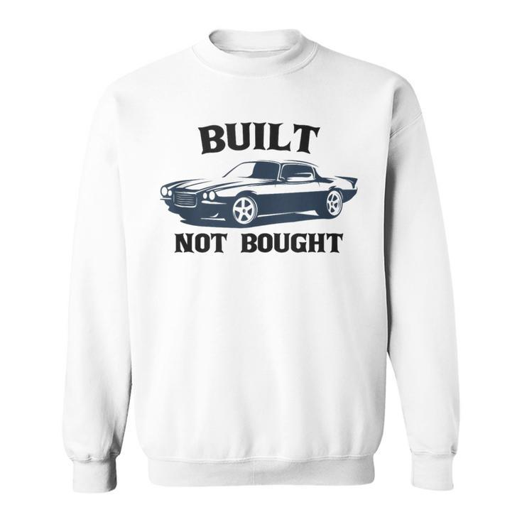 Built-Not-Bought Mechanical Muscle Cars Vintage Graphic Mens Sweatshirt