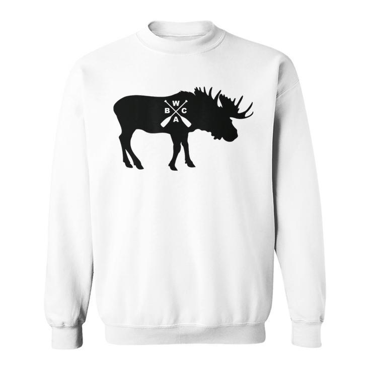 Bwca Minnesota Moose And Canoe Paddle Inlay Sweatshirt