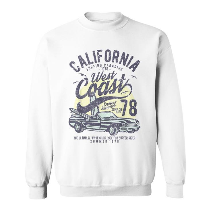 California West Coast Surfing Car Birthday Sweatshirt