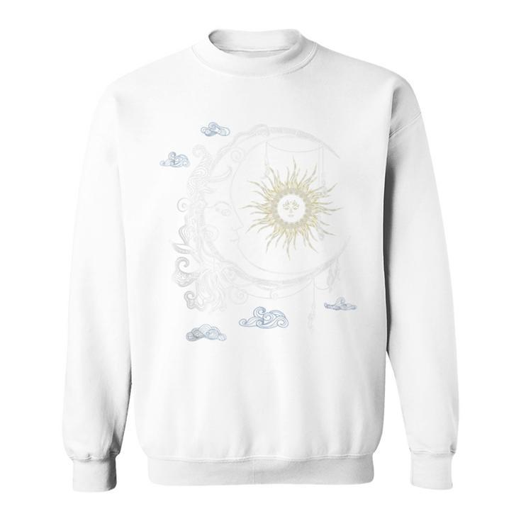 Celestial Sun Moon Vintage 90S Witch Whimsigoth Aesthetic Sweatshirt