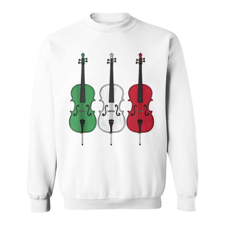 Cello Italian Flag Cellist String Musician Italy Sweatshirt