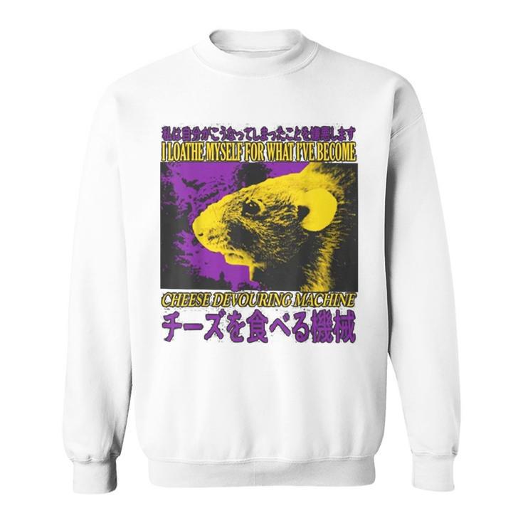 Cheese Devouring Machine Rat Japanese Sweatshirt