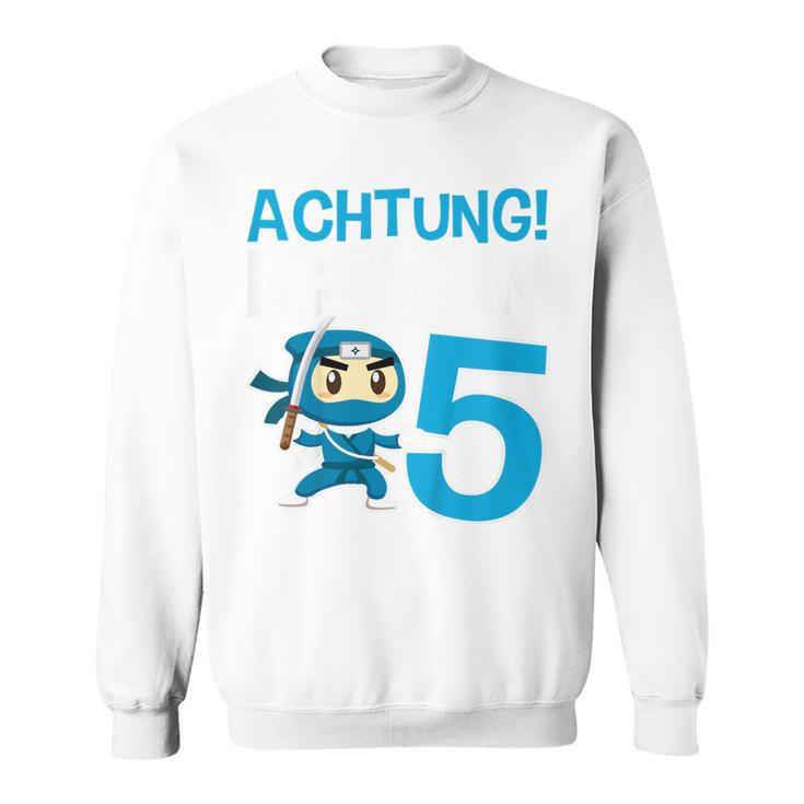 Children's Ninja 5Th Birthday Achtung Ich Bin Fünf Sweatshirt