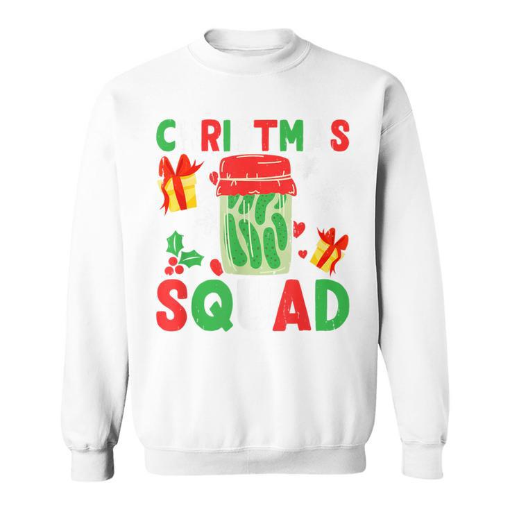 Christmas Pickle Squad Matching Group Holiday Pajama Sweatshirt