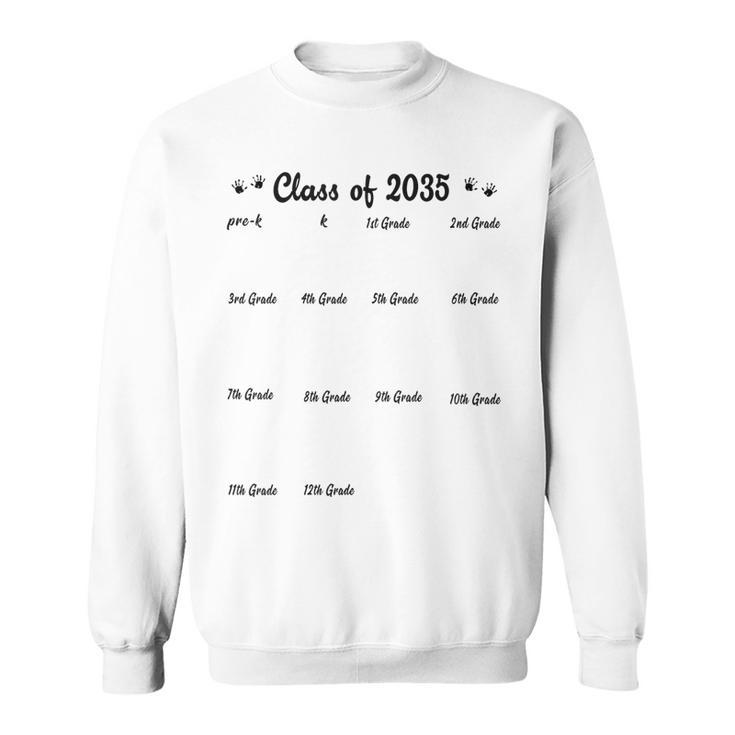 Class Of 2035 Graduation With Space For Handprints Sweatshirt
