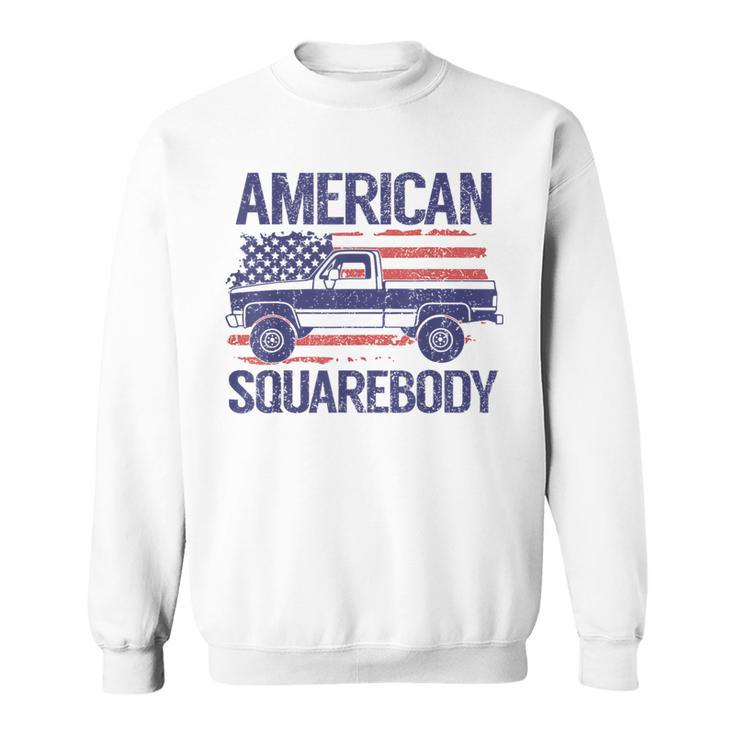 Classic C10 American Square Body Truck Usa Flag Sweatshirt