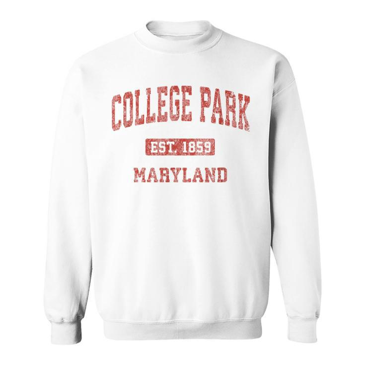 College Park Maryland Md Vintage Athletic Sports Sweatshirt