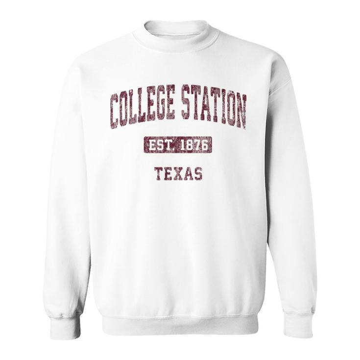 College Station Texas Tx Vintage Athletic Sports Sweatshirt