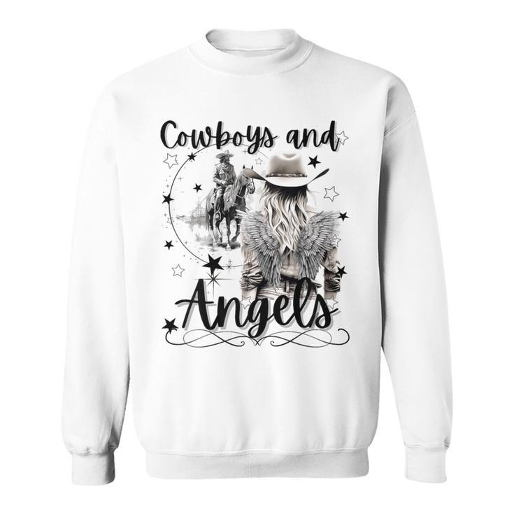 Cowboys And Angels Retro Cowgirl Sweatshirt