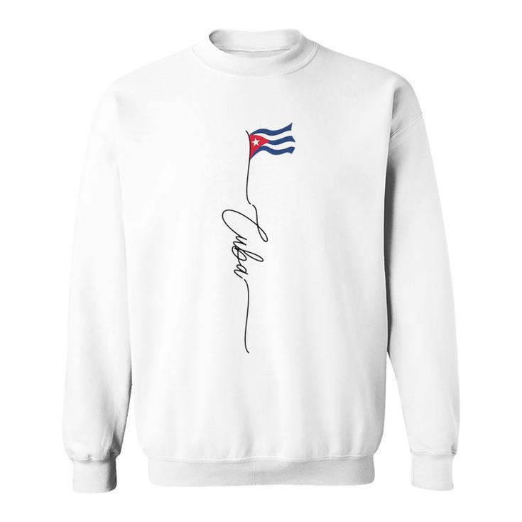 Cuba Flag Bandera De Cuba Cuban Patriotic Flag Sweatshirt