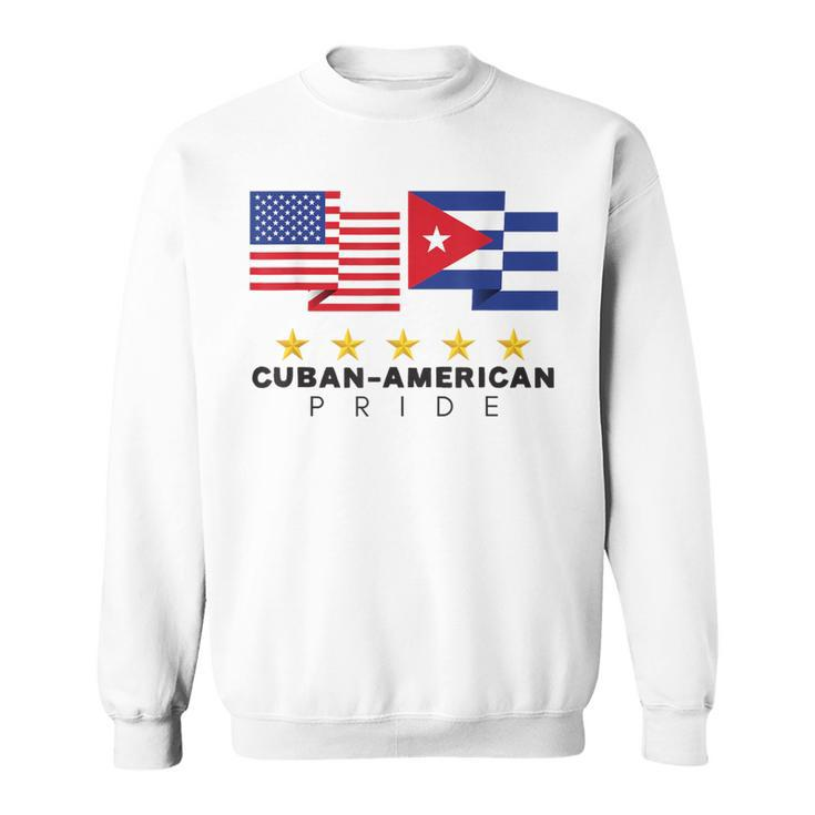 Cuban American Pride Patriotic Usa & Cuban Flags Sweatshirt