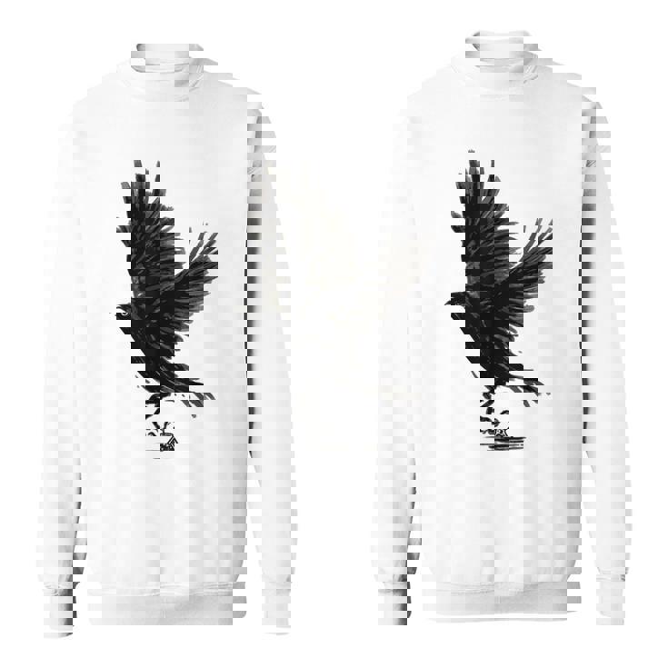 Cuervo Pájaro Cuervo Tatuaje Camisa de entrenamiento