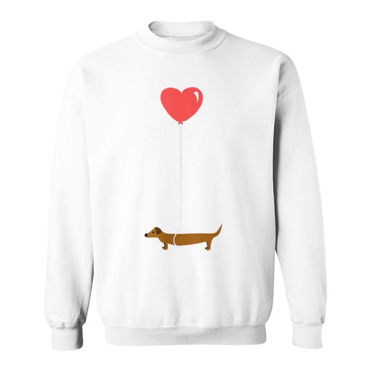 Cute Dachshund Weenie Love Balloon Dog Lover Sweatshirt