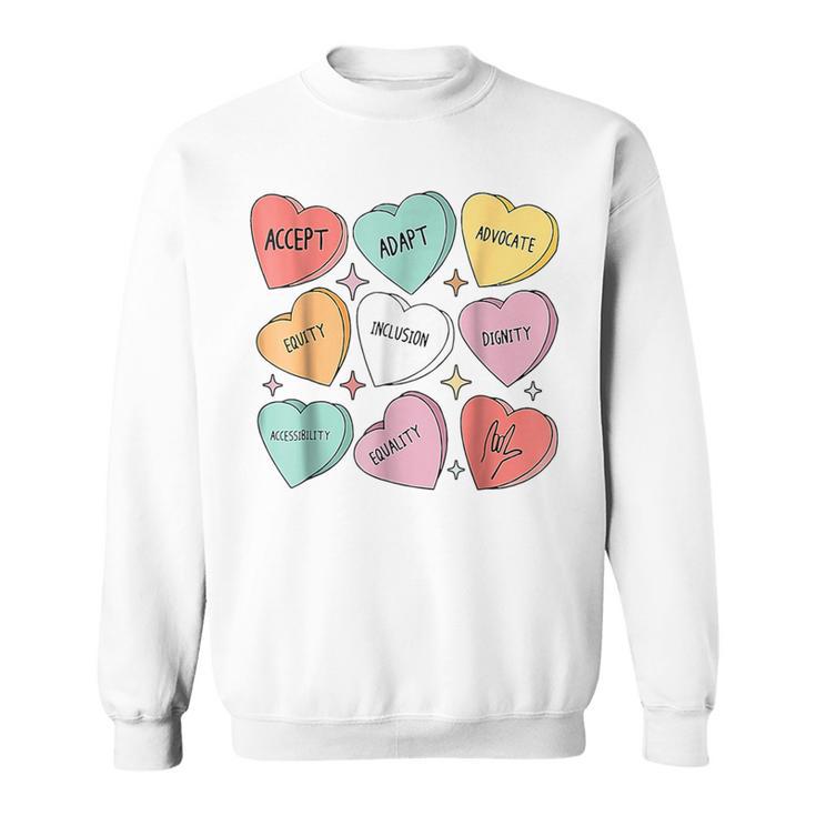 Cute Heart Valentines Day Love Special Education Teacher Sweatshirt