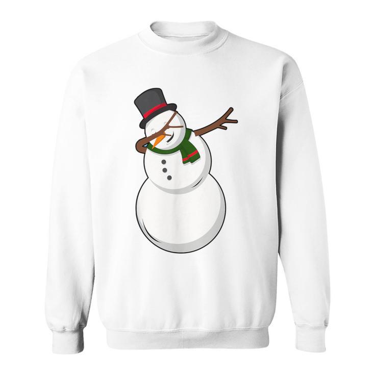 Dabbing The Dobby Snowman Holiday Christmas Sweatshirt