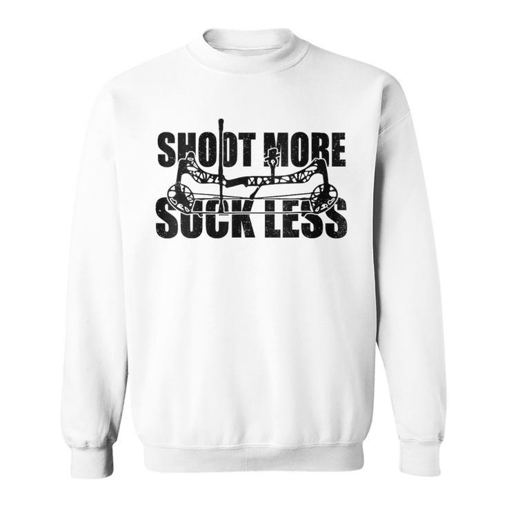 Damen Shoot More Suck Less Lustige Jagdliebhaber Hunter Papa Ehemann Mit-Ausschnitt Sweatshirt