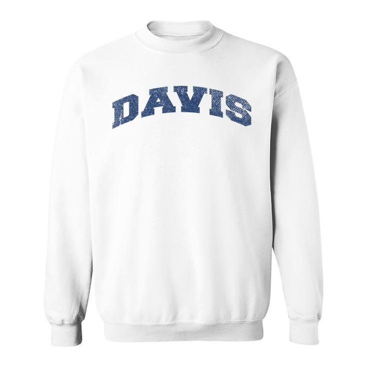 Davis California Varsity Style Vintage Grey Sweatshirt