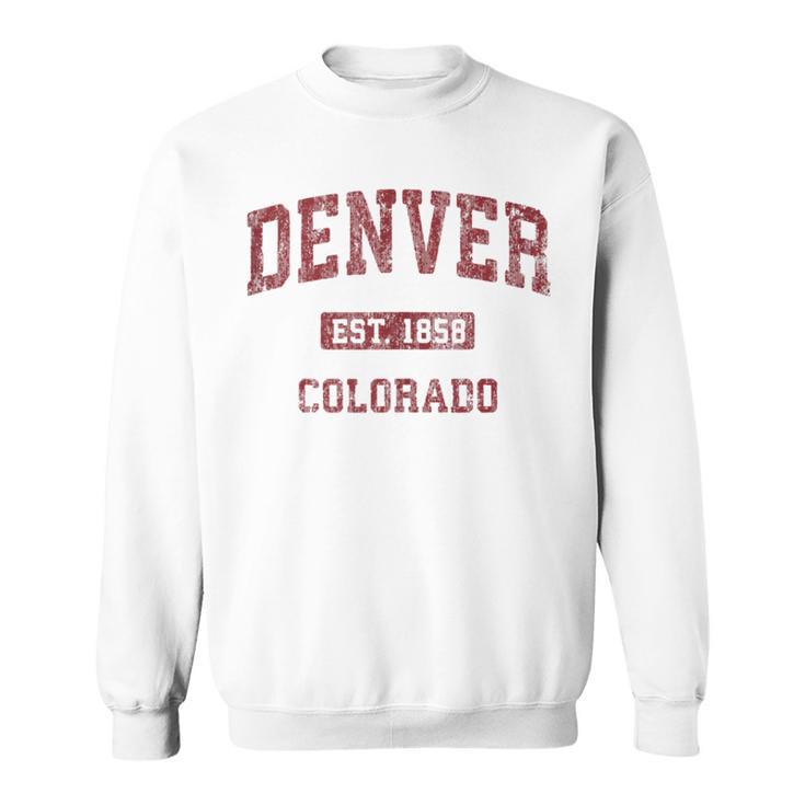 Denver Colorado Co Vintage Athletic Sports Sweatshirt