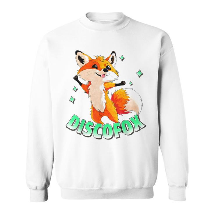 Discofox Disco Fox X Lustiger Fuchs Sonnebrille Tanzen Tanz Sweatshirt