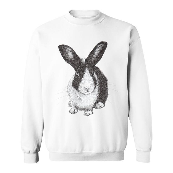 Dutch Rabbit Cute Bunny Sketch Sweatshirt