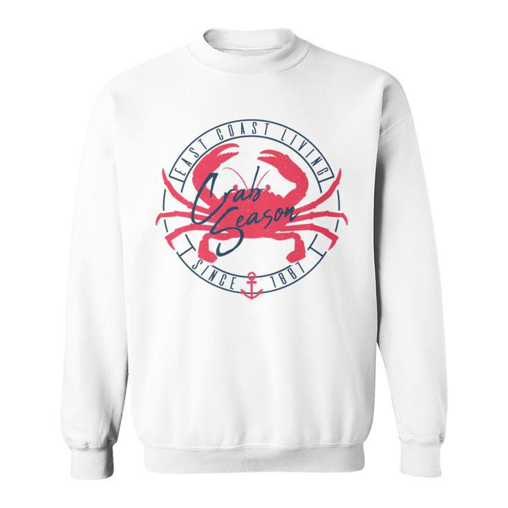 East Coast Living Crab Season Circle Sweatshirt