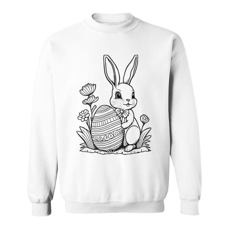 Easter Bunny Ausmalen Und Selbst Bemalen Sweatshirt