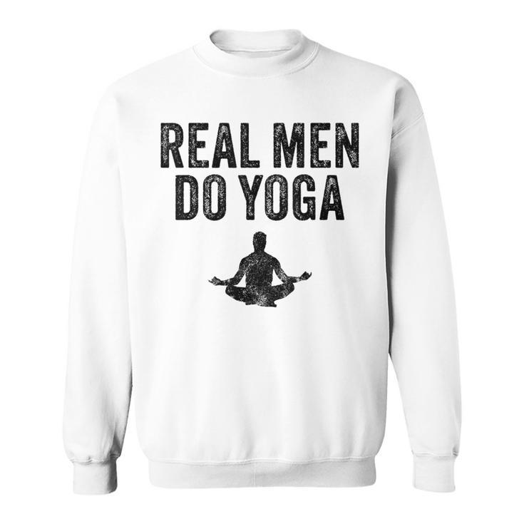 Echte Männer Machen Yoga intage Gray S Sweatshirt