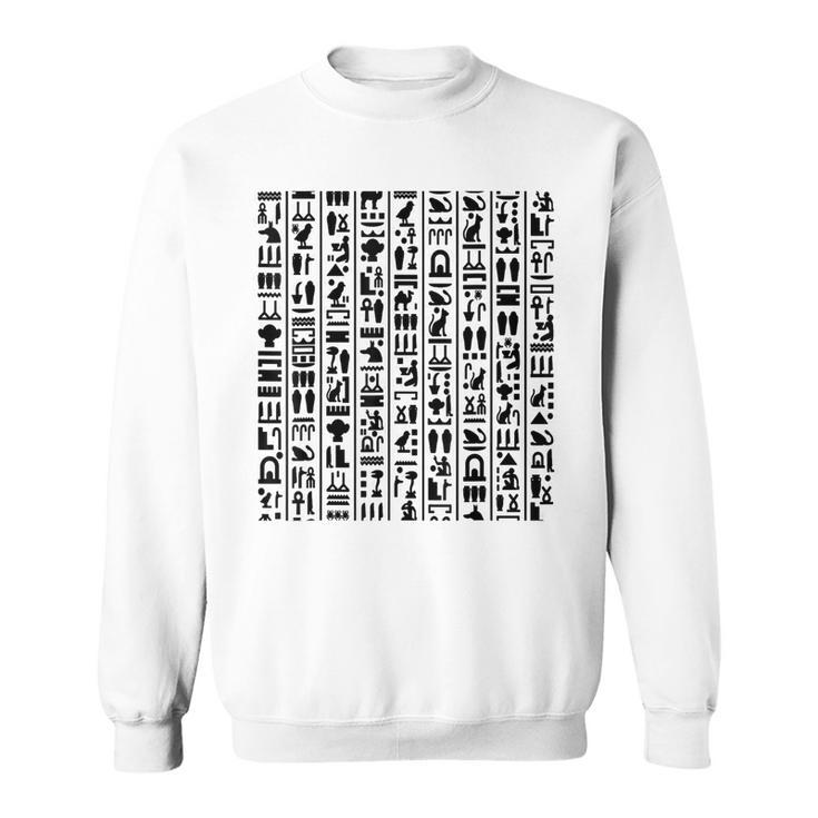 Egyptian Hieroglyph Egypt Hieroglyphics Graphic Sweatshirt