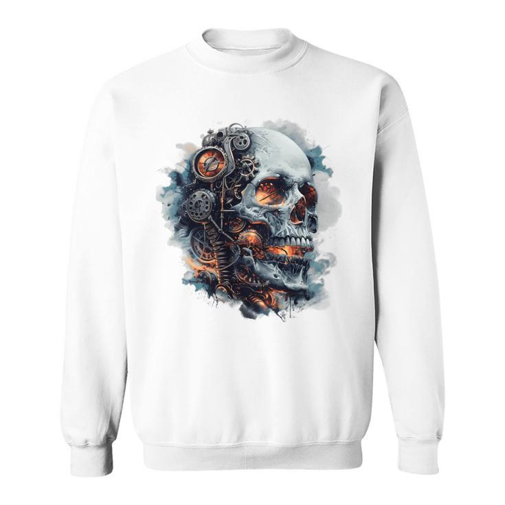Eindringliche Steampunk-Totenkopf-Geheimnisse Inspiration Grafikdesign Sweatshirt