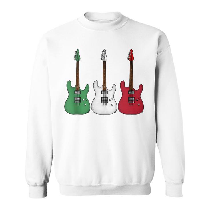 Electric Guitar Italian Flag Guitarist Musician Italy Sweatshirt