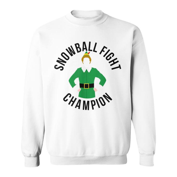 Elf Snowball Fight Champion Christmas Sweatshirt