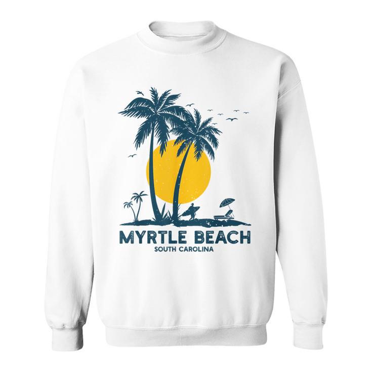 Family Vacation Retro Sunset South Carolina Myrtle Beach Sweatshirt