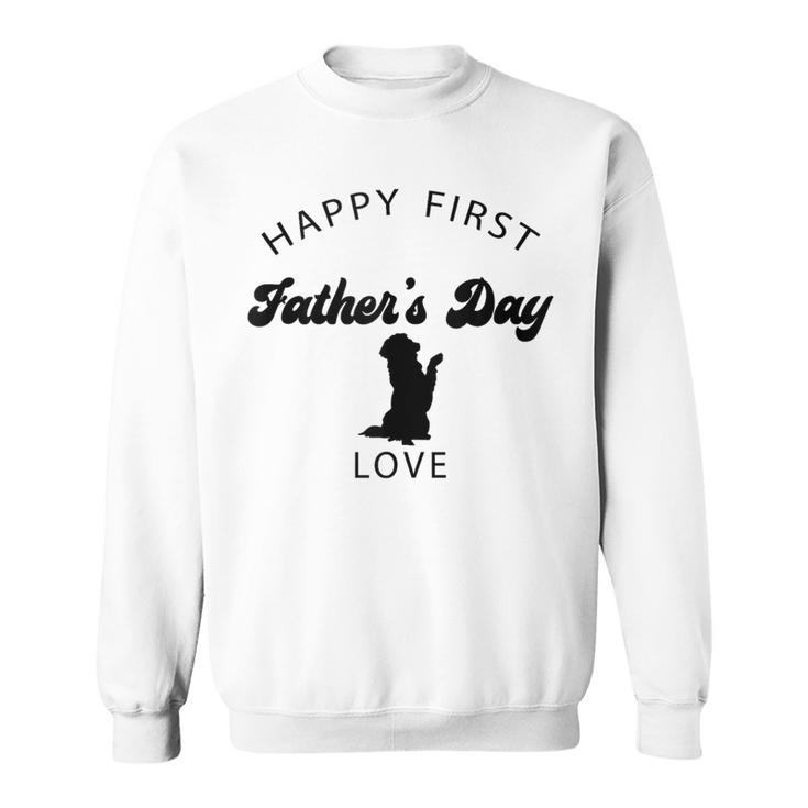 Father's Day Golden Retriever Pregnant Wife Baby Born Dog Sweatshirt