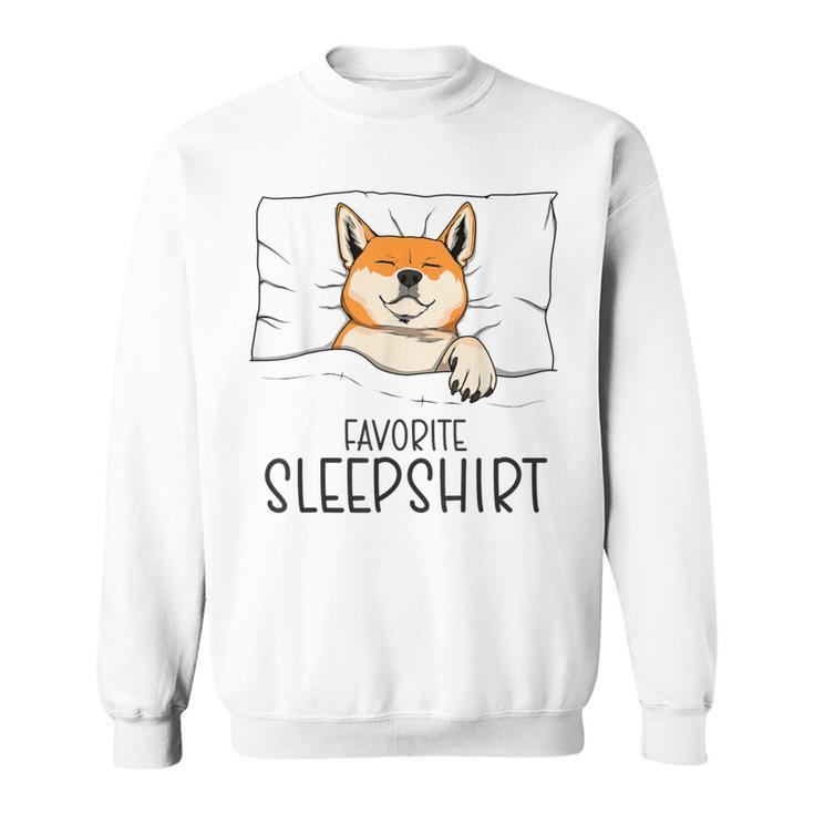Favorite Sleep Napping Dog Shiba Inu Pajama Sweatshirt