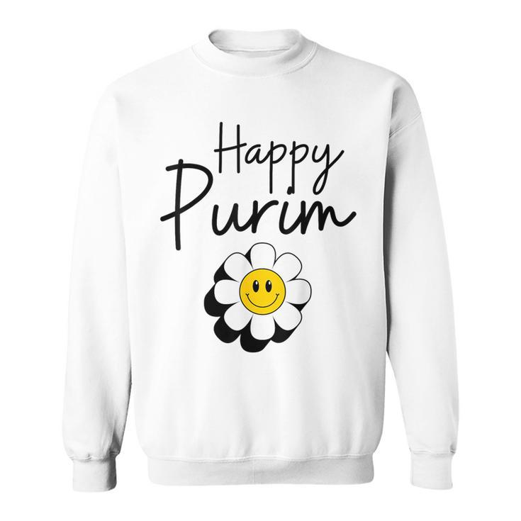Flower Happy Purim Jewish Purim Costume Sweatshirt