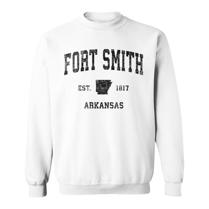 Fort Smith Arkansas Ar Vintage Sports Black Print Sweatshirt