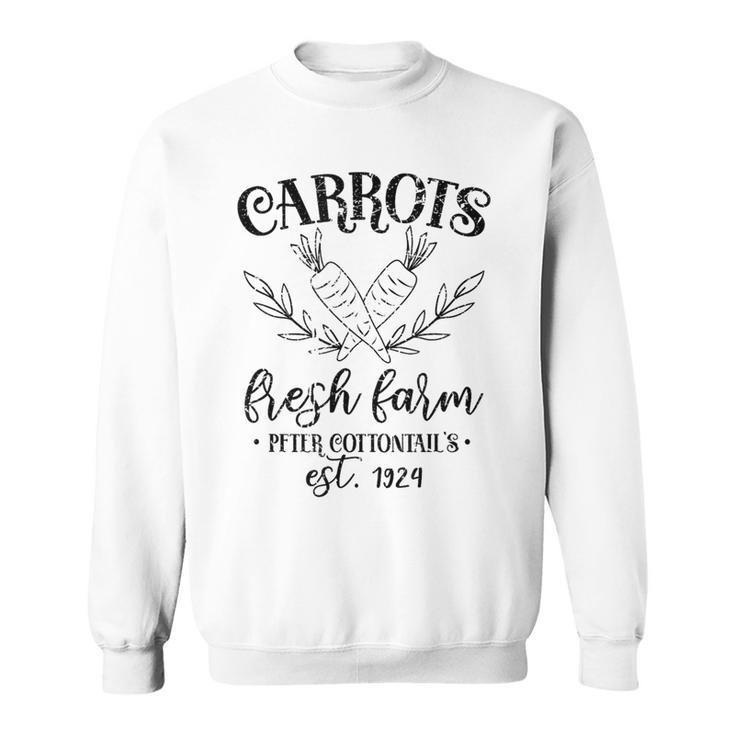 Fresh Farm Carrots Vintage Springtime Easter Sweatshirt