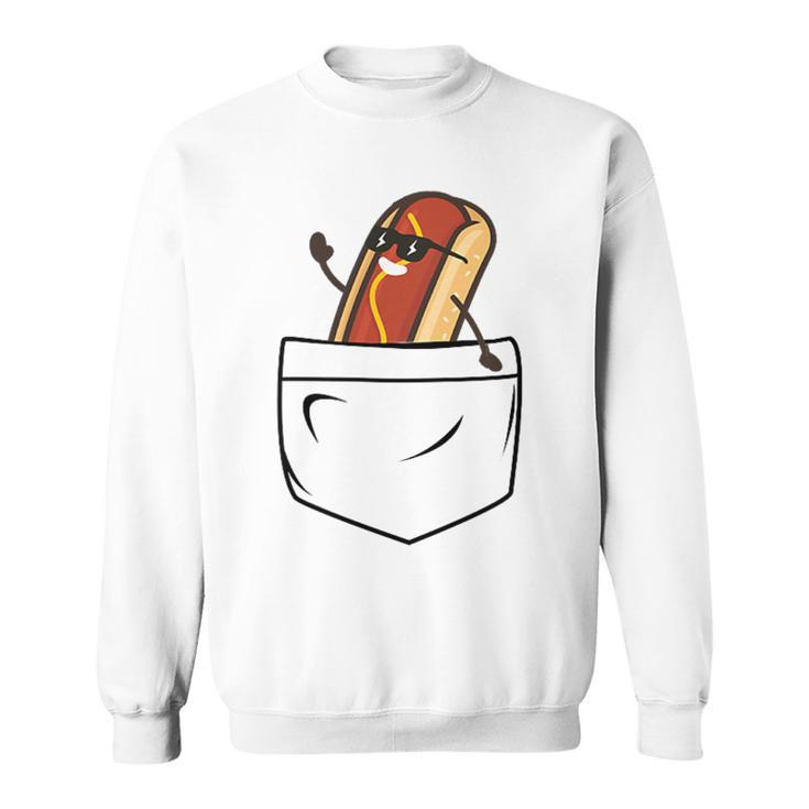 Hotdog In A Pocket Meme Grill Cookout Barbecue Joke Sweatshirt