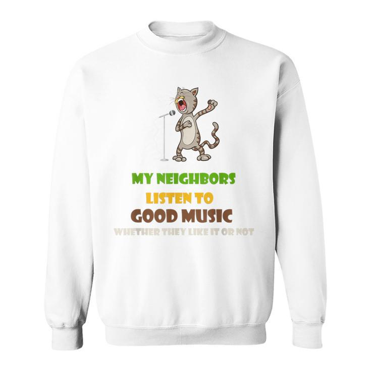Singing Cat Awesome For Music Lover Sweatshirt