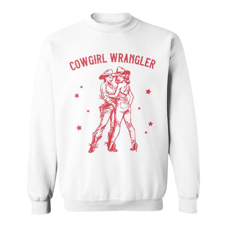 Western Cowgirl Wrangler Lesbian Queer Pride Month Sweatshirt